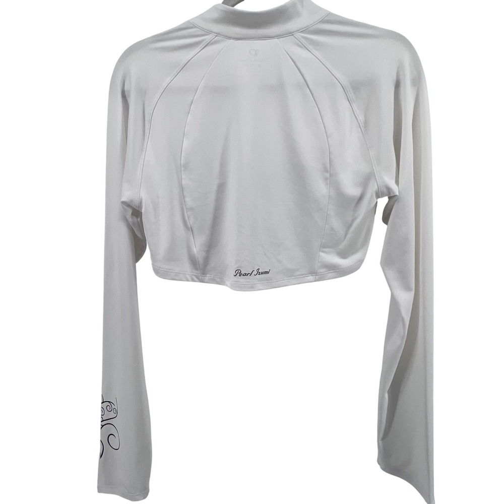 Pearl Izumi Elite Womens XL White Cycling Shrug Bolero Quarter Zip Long Sleeve - Picture 2 of 5